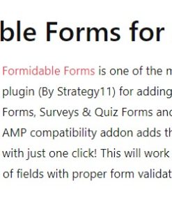 AMP Formidable Forms 1.0.6