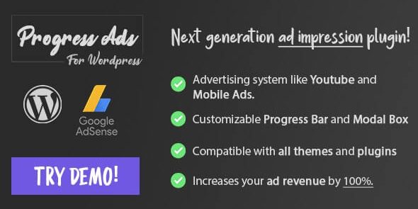 Progress Ads 1.3.2 - WordPress Skippable Ads Plugin