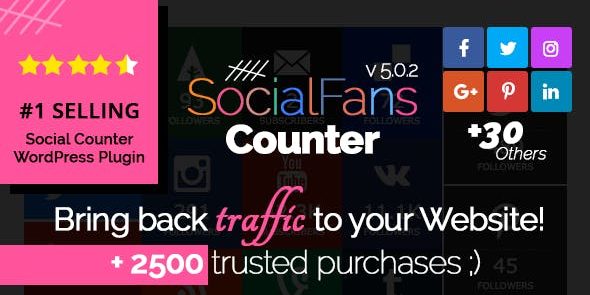 SocialFans 5.0.2 - WP Responsive Social Counter Plugin