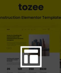 Tozee 2.9.6 - Construction Elementor Template Kit