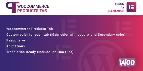 WooCommerce Products Tab for Elementor 1.0.0 - Wordpress Plugin