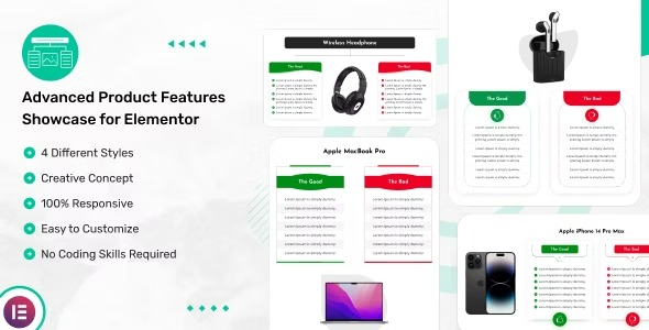Advanced Product Features Showcase for Elementor 1.0.5