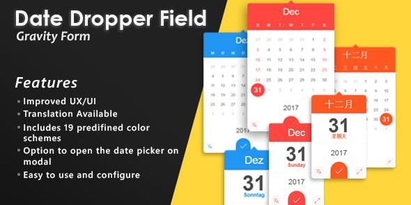 Gravity Forms Date Dropper Field 1.3.3