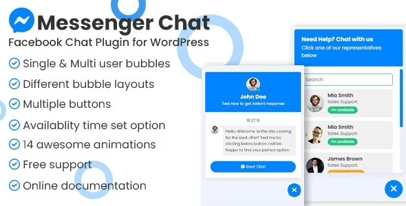 Messenger Chat Support 1.2.22 - WordPress Plugin