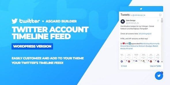 Twitter Timeline Feed 1.0.0 - Wordpress Plugin