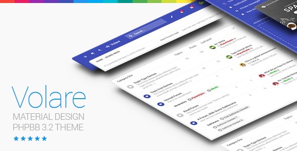 Volare 1.17 - Material Design phpBB 3.3 Theme