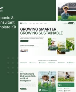 GreenFlow  - Modern Hydroponic & Agriculture Consultant Elementor Pro Template Kit